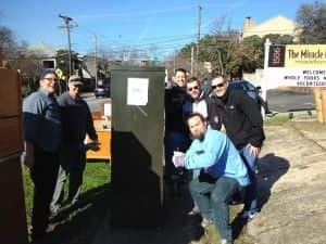 Team Members had fun cleaning out the shed at Miracle Foundation