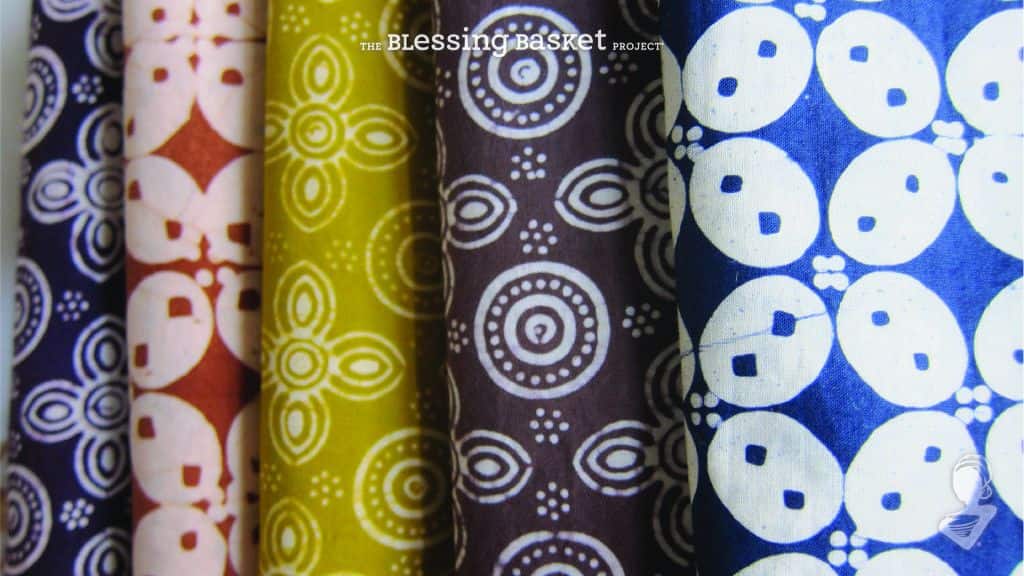 Swaths of batik fabric handmade in Indonesia 