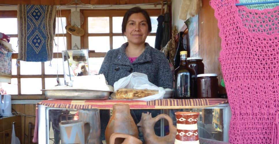 blanca chile microcredit client sells crafts