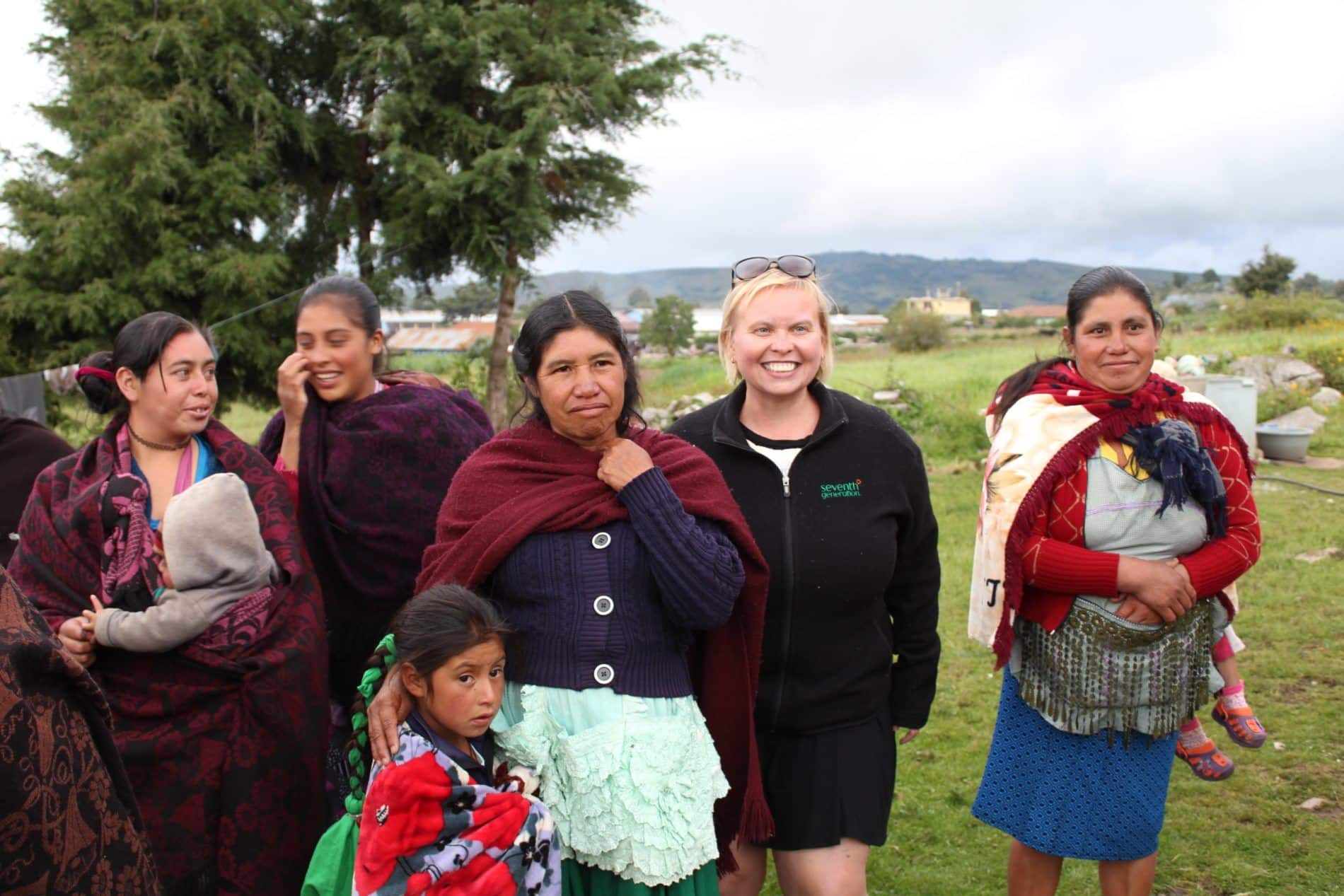 gayle grindley of seventh generation unilever with microcredit clients in guatemala