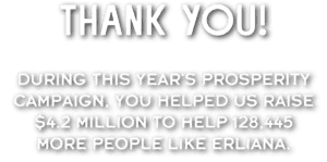 thank you for helping us reach our goal