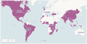 Map of where whole planet foundation funds microcredit