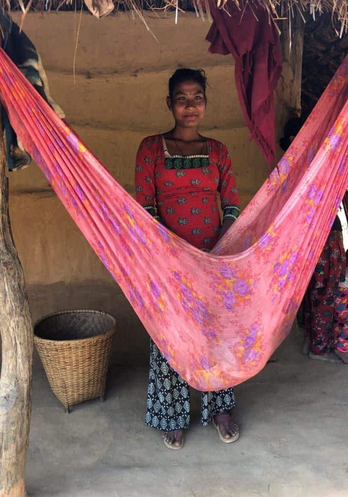 A Kalpavriksha customer we met on our recent trip to Nepal.