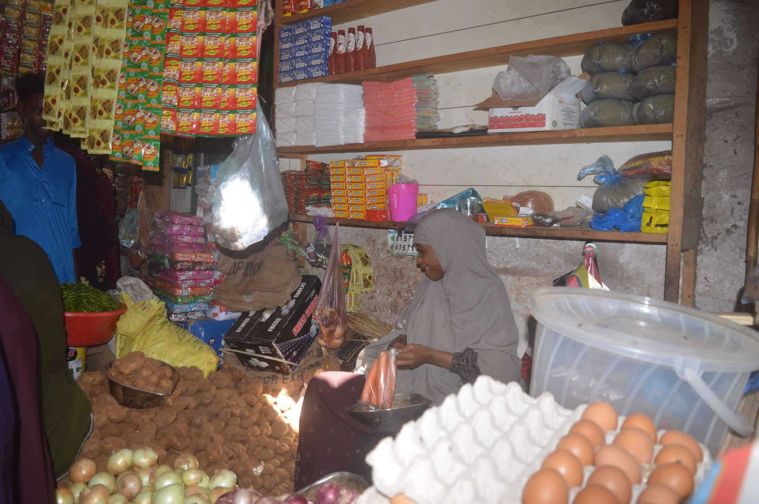 entrepreneur in her shop in somalia