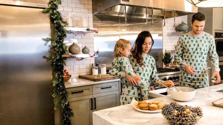 family in a kitchen holidays